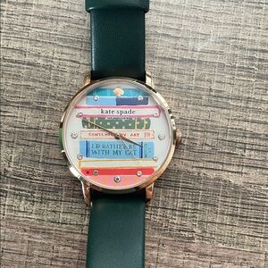 Kate Spade Green Leather Strap Watch